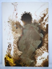 SALVADOR DALI BIBBIA SACRA GRAFICA "Abraham, Abraham!" FIRMATA IN LASTRA
