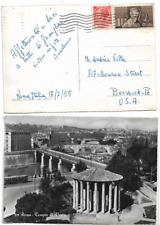 Cartolina  viaggiata da Roma a Berwich (USA) nel 1955 affrancata con Rosmini