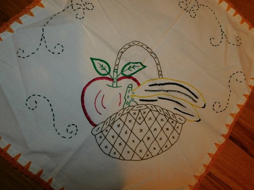 Cesto frutta ricamato - , runner