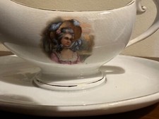 Salsiera in ceramica Lombarda Milano elefantino “volto di donna” e violette