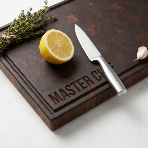 Tagliere end grain - grain, noce