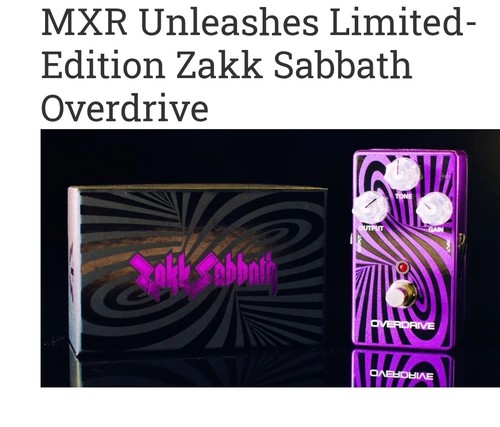Mxr wylde audio - zakk, sabbath