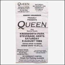 Queen Knebworth Ticket +