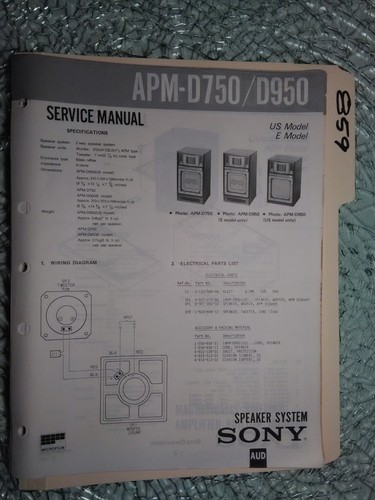 Sony apm d750 d950 - d950, di