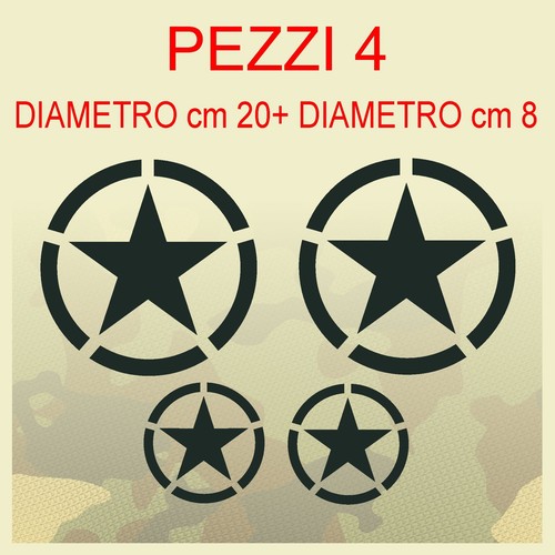 Adesivi stella per jeep us - 4,