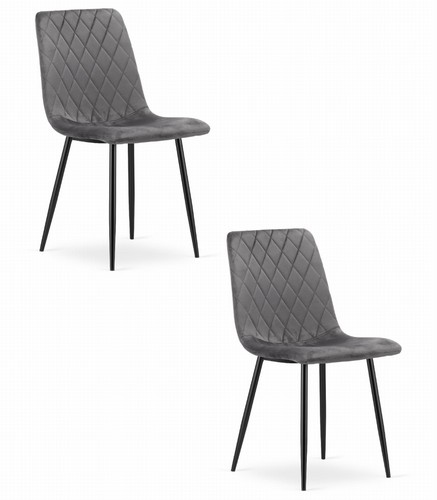 Sedia torino velluto grigio - -,