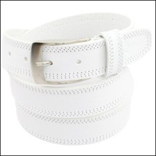 Cintura Uomo vera Pelle Bianca
