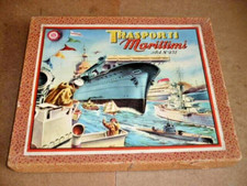 GIOCATTOLO DIDATTICO set TIMBRI MARITTIMI ed. LA SCUOLA in LEGNO anni 50 AFFARE!