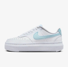 Nike Court Vision Alta Scarpe da Ginnastica Donna White banda azzurra EU38