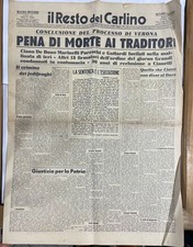 Il Resto del Carlino - 12/01/1944. Processo di Verona.