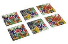 Set 6 sotto bicchieri in vetro