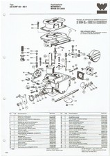 LISTA RICAMBI CARBURATORE