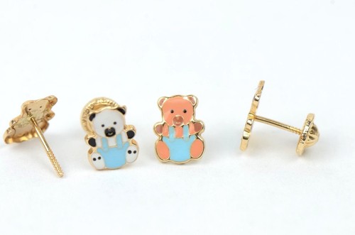 Orecchini panda oro - in,