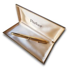 PENNA STILOGRAFICA PARKER completamente LAMINATA IN ORO ANNI 60 in BOX