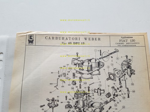 Weber carburatore dfc 13 - weber,