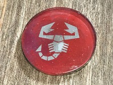 ABARTH 44MM BORCHIA COPPA COPRI MOZZO MOZZI RUOTA RUOTE CERCHIO CERCHI LOGO NOME