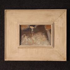 Quadro quadro dipinto cornice italiana paesaggio stile antico olio su tavola 900