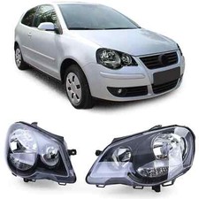 FARI ANTERIORI DARK FANALI PER VW POLO 9N3 05-09 NEW HEADLIGHTS