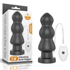 Dildo Vibratore dilatatore Anale Butt Plug con Ventosa Grande multivelocità