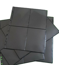 5 FOGLI A 4 TASCHE FONDO NERO
