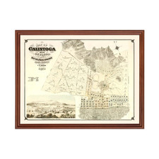 Old Map of Calistoga, CA 1871