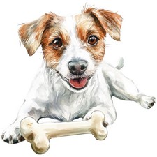 2 adesivi Jack Russell Terrier