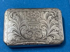 SCATOLINA TABACCHIERA LIBERTY LAVORATA A MANO ARGENTO 800 SILVER PORTAGIOIE.