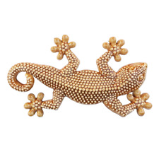 Decorazioni da parete bassorilievo ceramica Geco lucertola verde miele azzurro