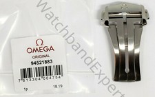 Fibbia deployante originale Omega 18 mm lati spazzolati/lucidi # 94521883