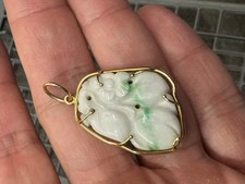 Ciondolo Oro 18 Kt E Giada Imperiale