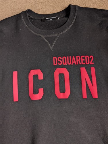 Felpa nera dsquared con - nera,