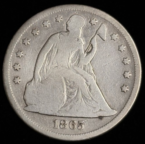 Dollaro liberty 1865 - liberty, seduto