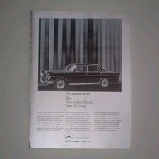 MERCEDES BENZ 300 SE LANG 1963 pubblicità rivista EPOCA TEDESCA 