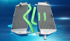 For Kawasaki KX125 KX 125 1999-2002 2000 2001 aluminum radiator and Green hoses