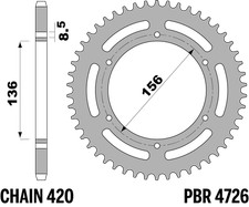 CORONA ACCIAIO C45 58 DENTI