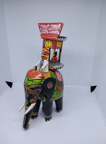 Elefante legno dipinto a - elefante,