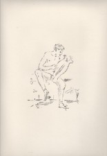 Filippo de Pisis -Il Citaredo - Litografia