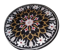 24 " Rotondo Marmo Nero Pietre