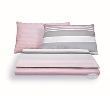 Completo Letto Set Lenzuola Federe Fantasia Rigato Scia Rigata 100% Cotone