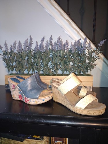 Lotto sandali zeppe blu - 2,