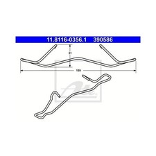 Molla ATE per pinza freno anteriore per Citroen Dacia Ford Mazda Peugeot Volvo