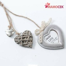 CORNICE Portafoto legno cuore decorazione casa parete muro bomboniera shabby