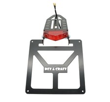 Portatarga Pieghevole Universale per Codino Stretto NERO CC 125 300 450 Motard