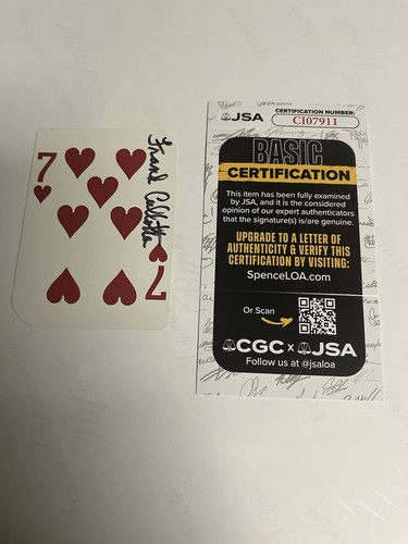 Carta gioco autografata - carta, da
