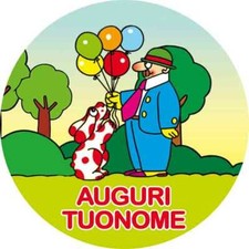 Cialda LA PIMPA con NOME Decorazione Torta Ostia o Zucchero RAI