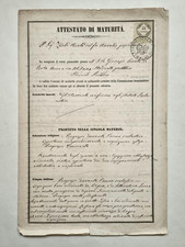 Attestato Maturità Milano 1857 Ginnasio Liceo Porta Nuova Diploma Scuola