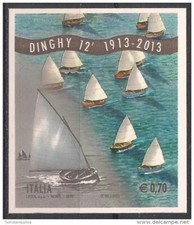 Italia 2013 Sport "Gommone 12" Vintage e Moderno Barche a Vela Navi Nautiche 1v MNH