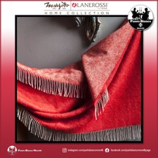 MARZOTTO LANEROSSI ROSSI STORY Coperta  Plaid double face mohair e lana vergine