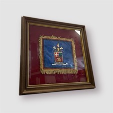 Quadro 54x57 Con Gagliardetto Scuola Genio Militare