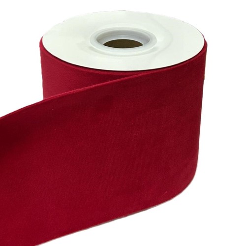 Nastro velluto rosso - rosso, 100